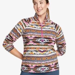 Eddie Bauer Quest Fleece 1/4 Zip Pullover | Paprika Multicolor | Medium
